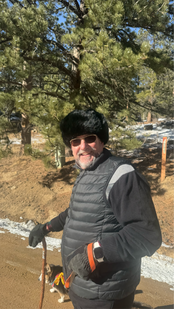 Mollie's dad during the walk