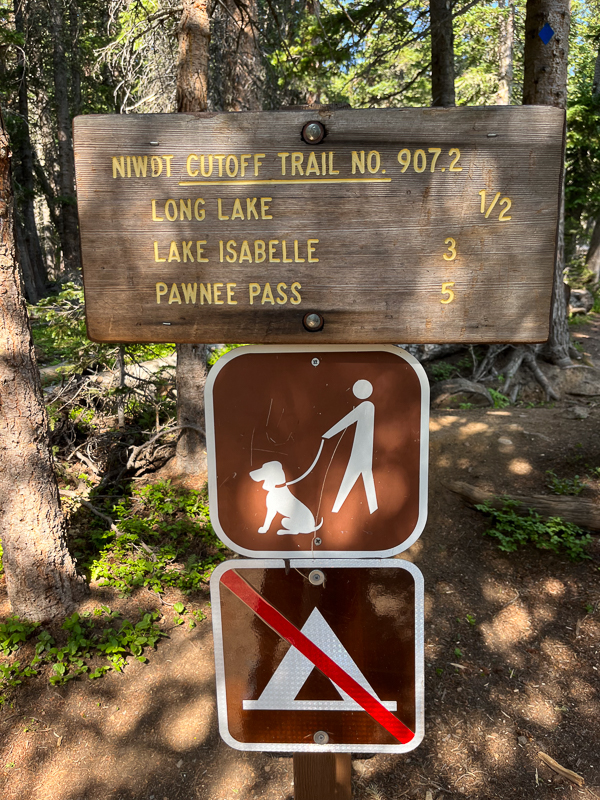 Niwot Cutoff Trail Sign