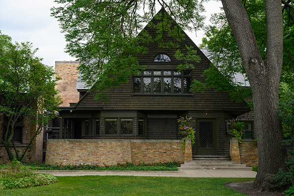 The Oak Park Frank Lloyd Wright house