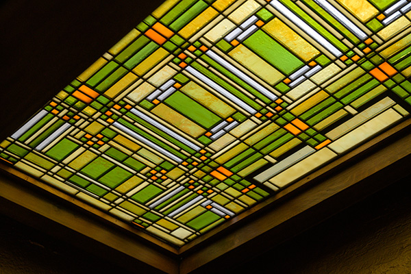 Stained glass skylight